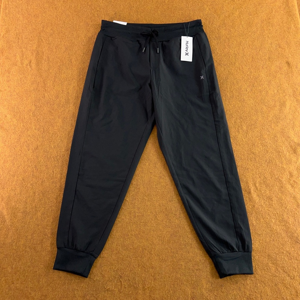 Hurley Women Medium Black City Stretch Ripstop Jogger Pants NWT
